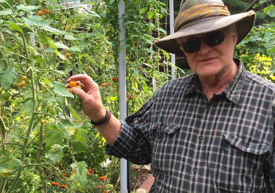 Contributor, John Henry Cox, Actor, Organic Gardener welcomes HipSilver to his Fall garden.