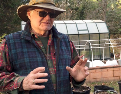 Contributor, John Henry Cox, Actor, Organic Gardener closes his garden and plants some garlic for Spring 2021..